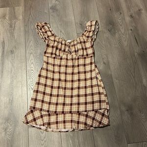 Plaid mini dress